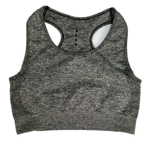 Kora Sports Bra Black Medium Racerback Seamless Athleisure Performance Workout - Picture 1 of 4